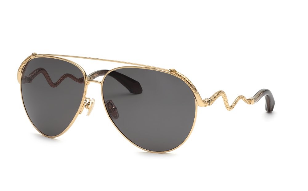 Sunglasses Roberto Cavalli SRC090M (0300) color oro rose' lucido totale lenses smoke