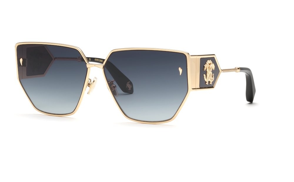 Sunglasses Roberto Cavalli SRC092 (300F) color oro rose' lucido lenses smoke gradient smoke