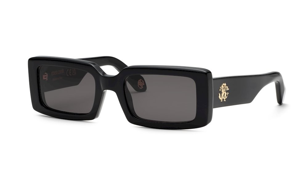 Sunglasses Roberto Cavalli SRC109 (0700) color nero lucido lenses smoke