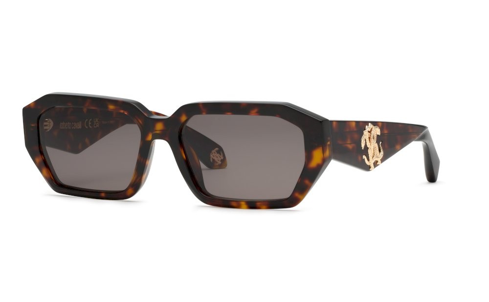Sunglasses Roberto Cavalli SRC113 (0743) color avana marrone/giallo lucida lenses brown