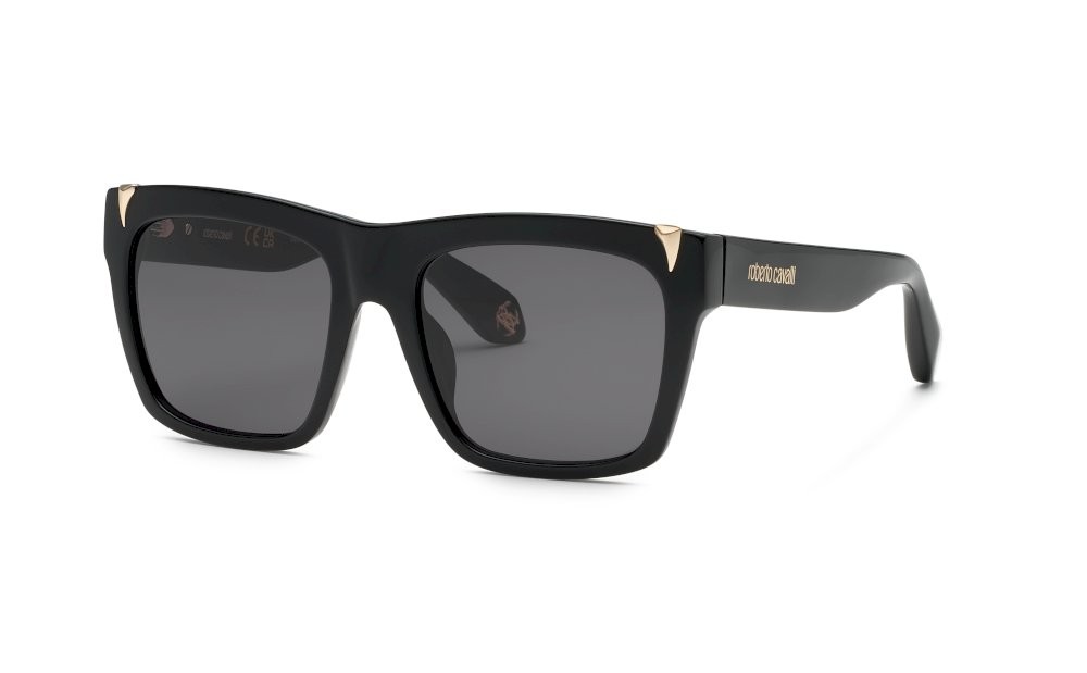 Occhiali da sole Roberto Cavalli SRC126V (700Y) colore nero lucido lenti smoke