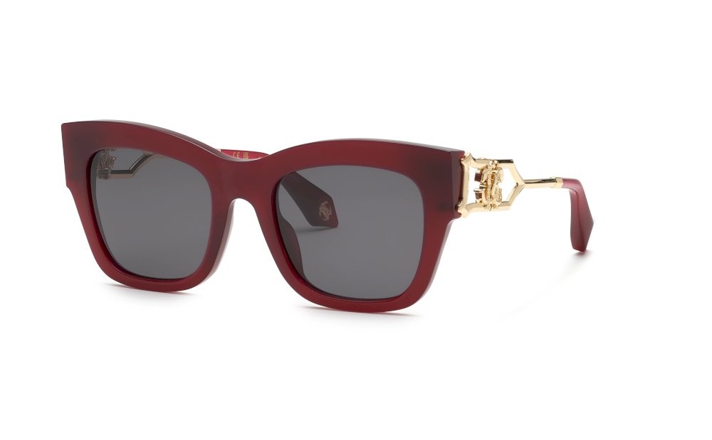Sunglasses Roberto Cavalli SRC130 (06PJ) color viola opalino lucido lenses smoke