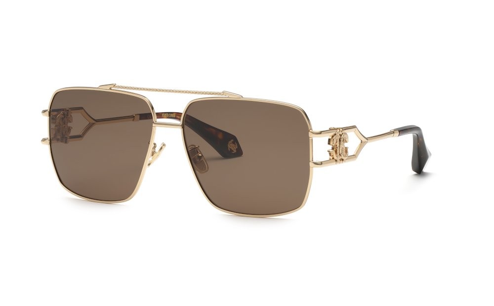 Occhiali da sole Roberto Cavalli SRC131 (0300) colore oro rose' lucido lenti brown