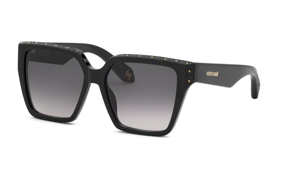 Sunglasses Roberto Cavalli SRC156V (700Y) color nero lucido lenses smoke gradient