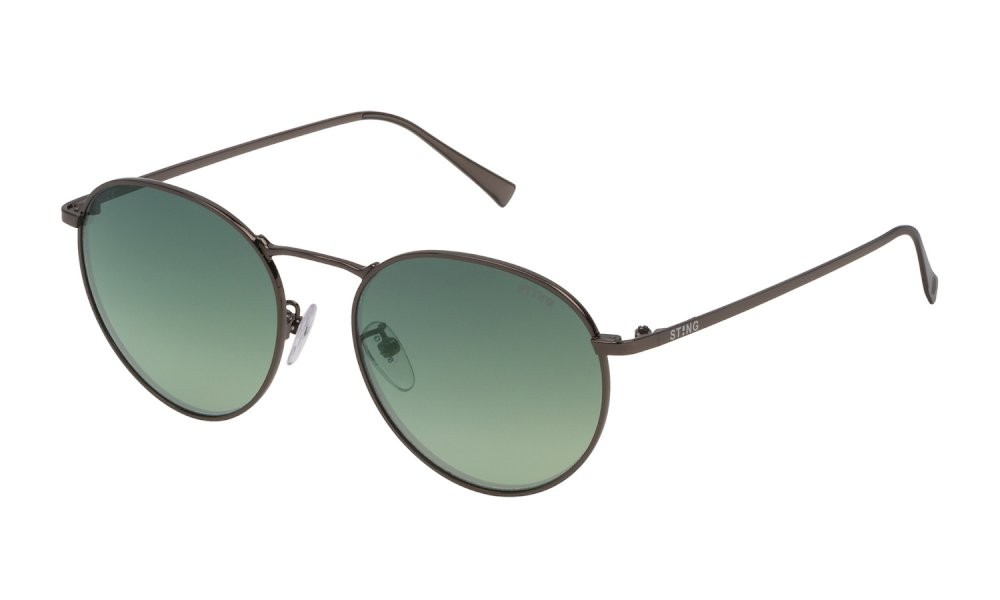 Occhiali da sole Sting Blogger 1 SST189 (568G) colore bachelite lucida totale lenti green gradient