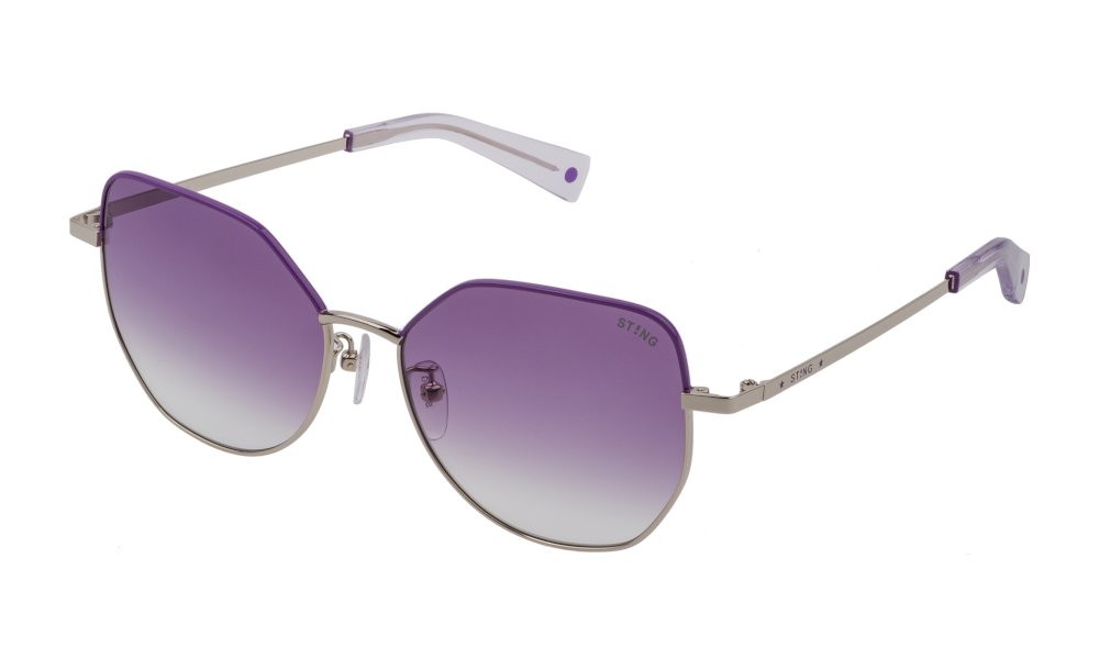 Occhiali da sole Sting Charming 8 SST362 (0492) colore oro chiaro c/parti col. luc. lenti violet gradient