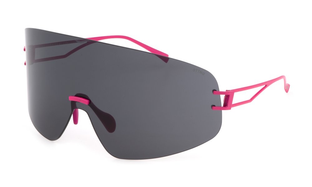 Occhiali da sole Sting SST464 (0SM8) colore rosa pieno lucido lenti smoke