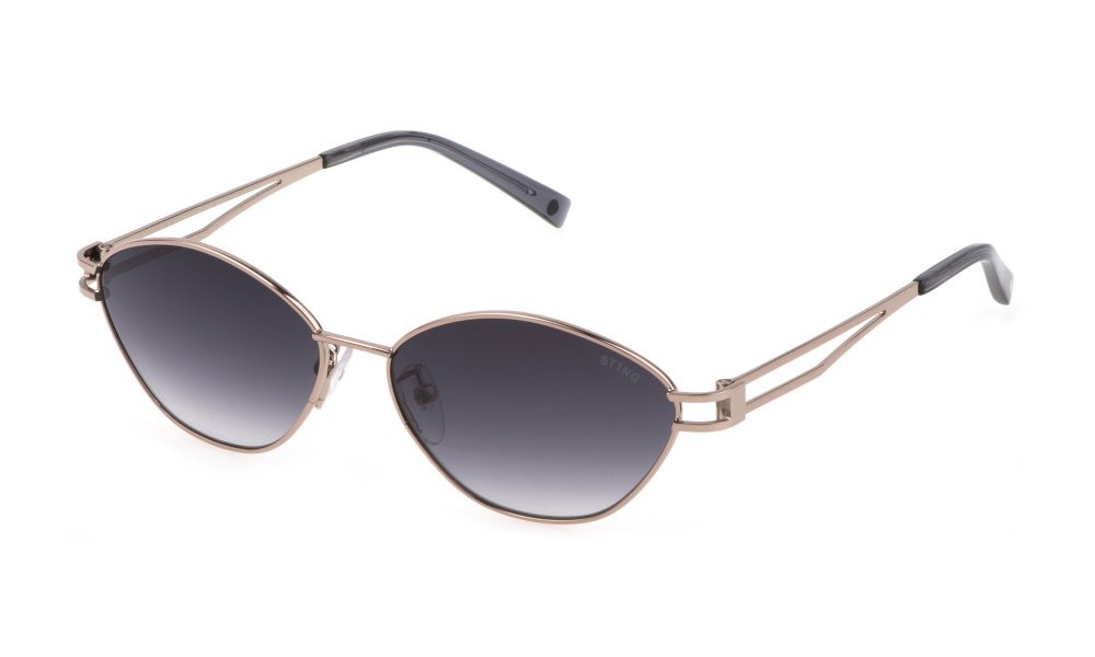 Occhiali da sole Sting SST466 (0A39) colore oro rosso lucido totale lenti smoke gradient