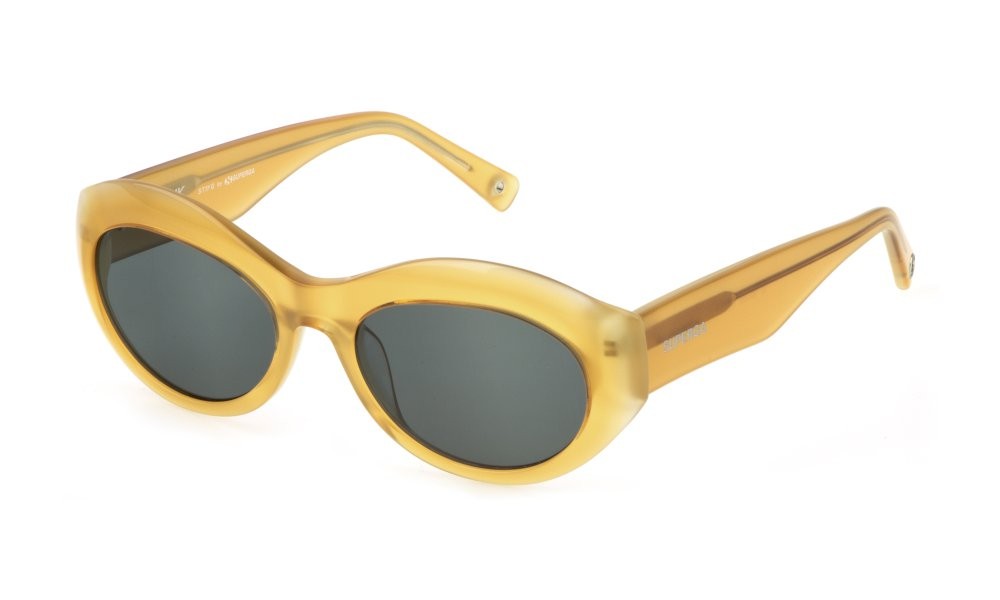 Occhiali da sole Sting SST479 (09UY) colore giallo - giallo opalino lucido lenti smoke 