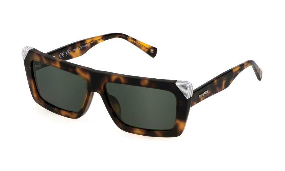 Sonnenbrillen Sting SST494 (0741) farbe avana giallo lucida gläser green