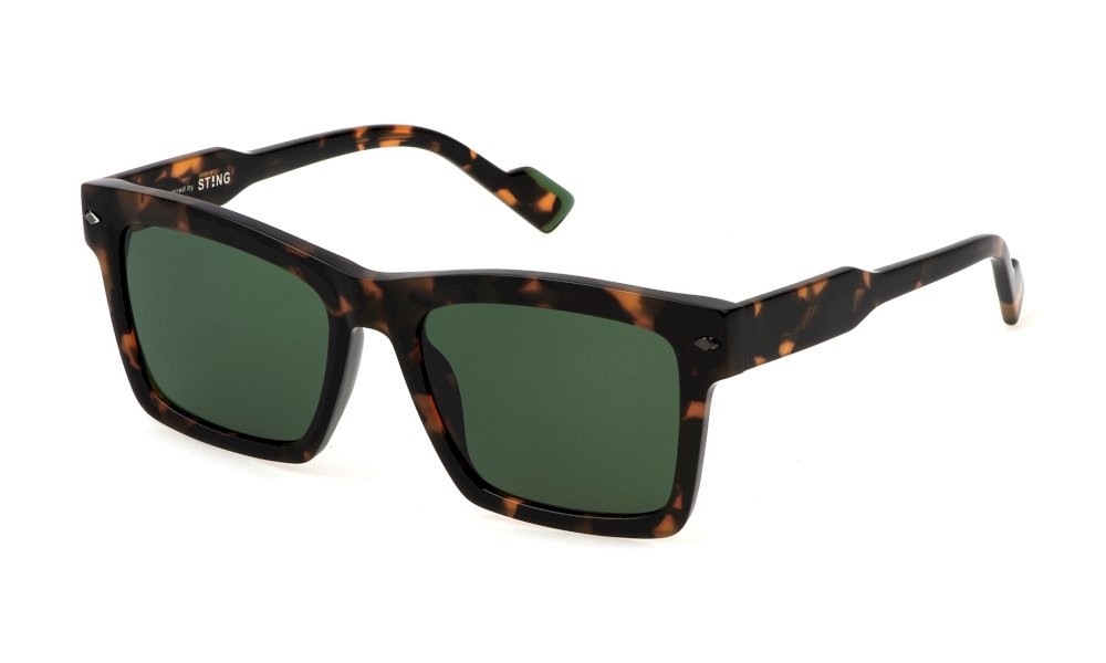 Occhiali da sole Sting SST512 (0829) colore avana lenti green
