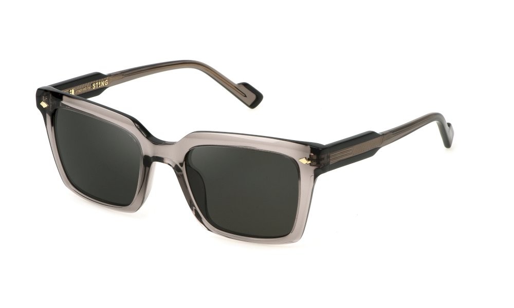 Occhiali da sole Sting SST514 (0D57) colore marrone trasparente lucido lenti smoke