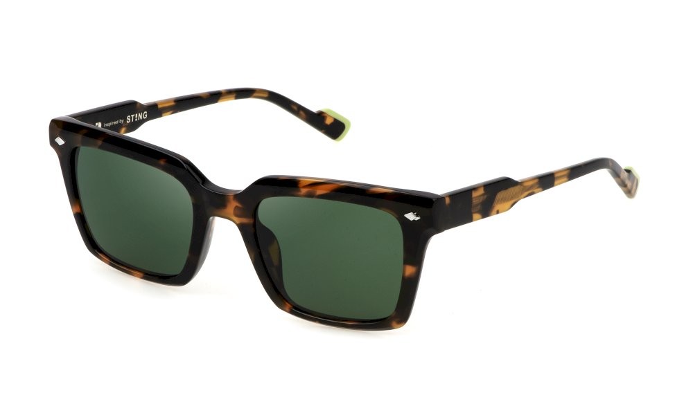 Occhiali da sole Sting SST514 (829Y) colore avana lenti green