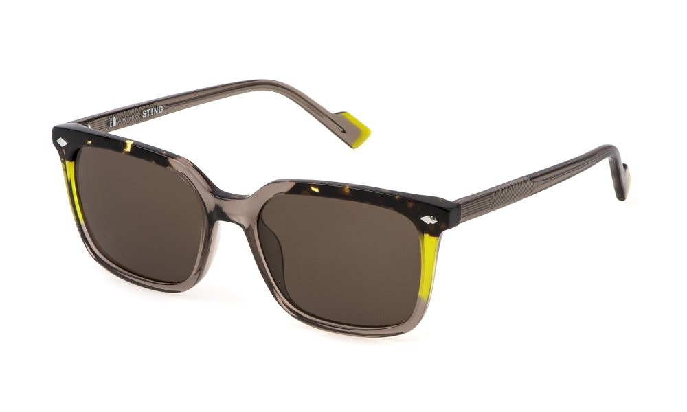 Occhiali da sole Sting SST515 (0D57) colore marrone trasparente lucido lenti brown