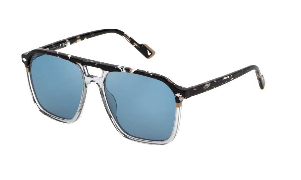 Occhiali da sole Sting SST517 (03GU) colore grigio lenti blue