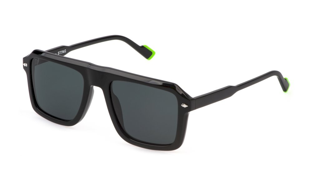 Occhiali da sole Sting SST519 (0700) colore nero lucido lenti smoke