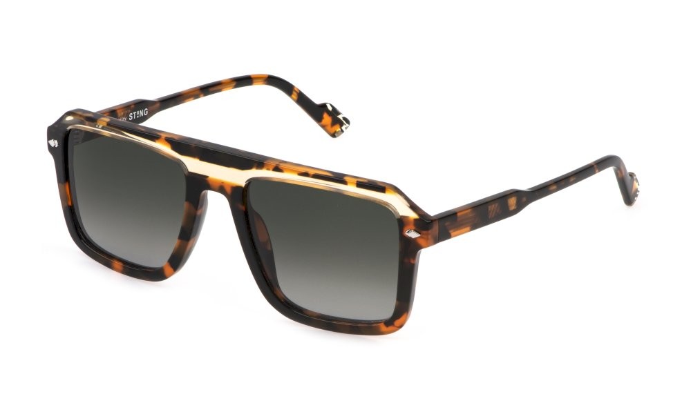 Occhiali da sole Sting SST519V (0829) colore avana lenti smoke gradient blue