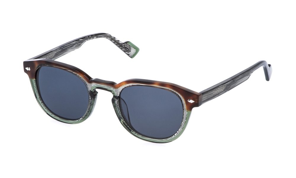Occhiali da sole Sting SST558V (0727) colore fantasia nero lenti smoke