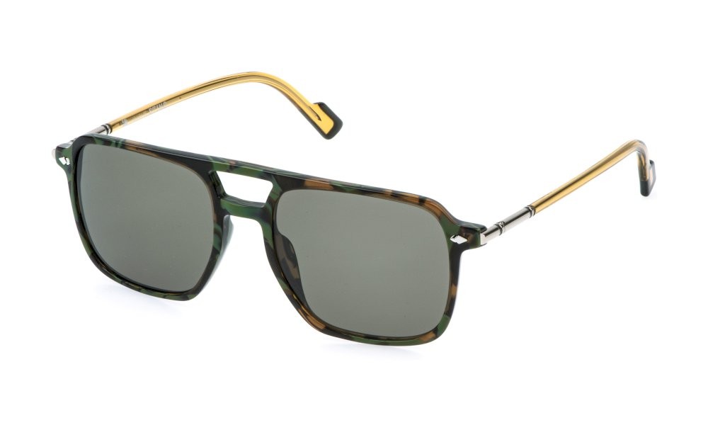 Occhiali da sole Sting SST559 (092I) colore avana verde lucido lenti green