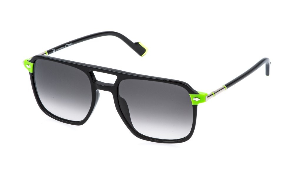 Occhiali da sole Sting SST559V (700Y) colore nero lucido lenti smoke gradient