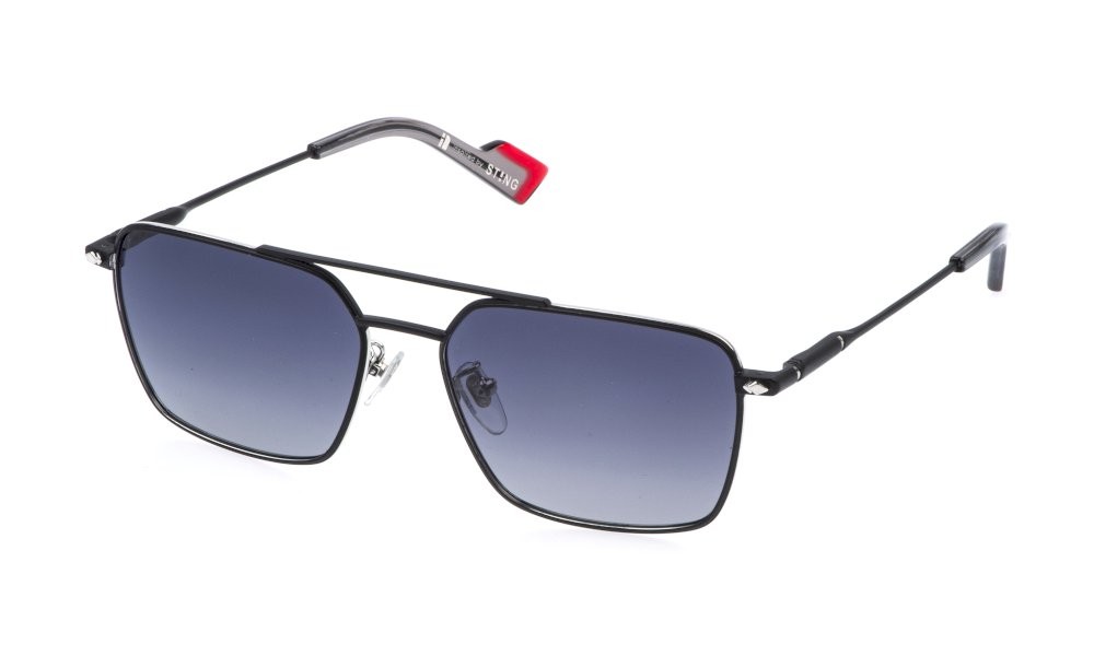Occhiali da sole Sting SST562V (541P) colore nero semiopaco lenti smoke gradient