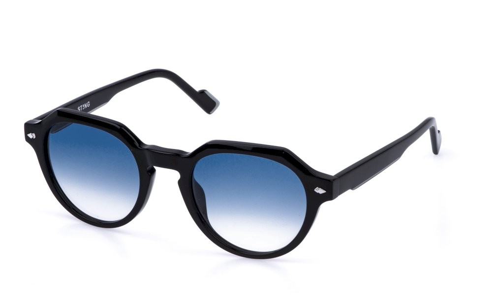 Occhiali da sole Sting SST571 (700K) colore nero lucido lenti blue gradient