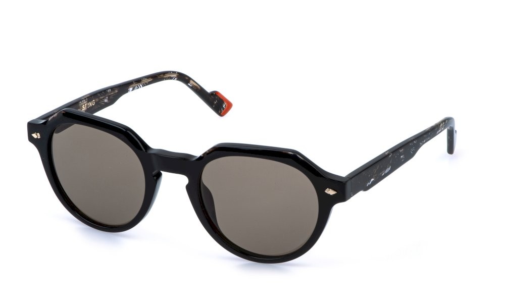 Occhiali da sole Sting SST571V (700Y) colore nero lucido lenti brown