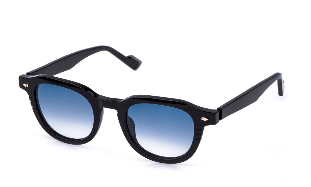 Occhiali da sole Sting SST578 (0700) colore nero lucido lenti blue gradient