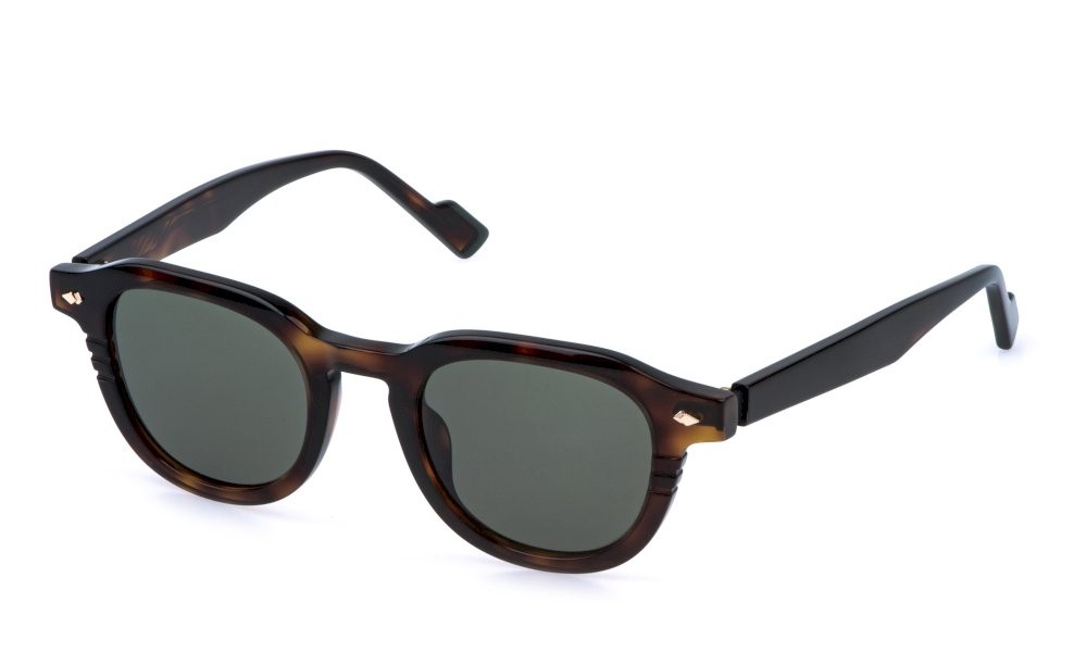 Occhiali da sole Sting SST578 (0790) colore avana scura lucida lenti green