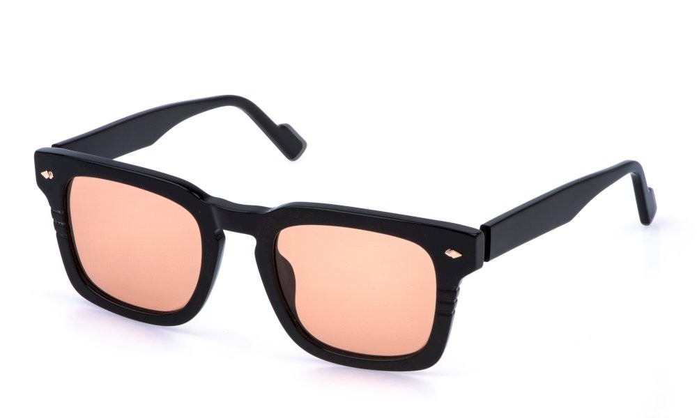 Occhiali da sole Sting SST579 (0700) colore nero lucido lenti orange