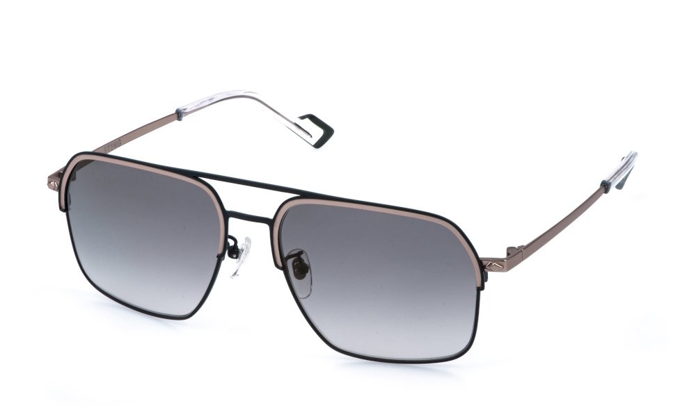 Occhiali da sole Sting SST582 (8HTG) colore verde c/parti colorate lenti smoke gradient/mirror gold