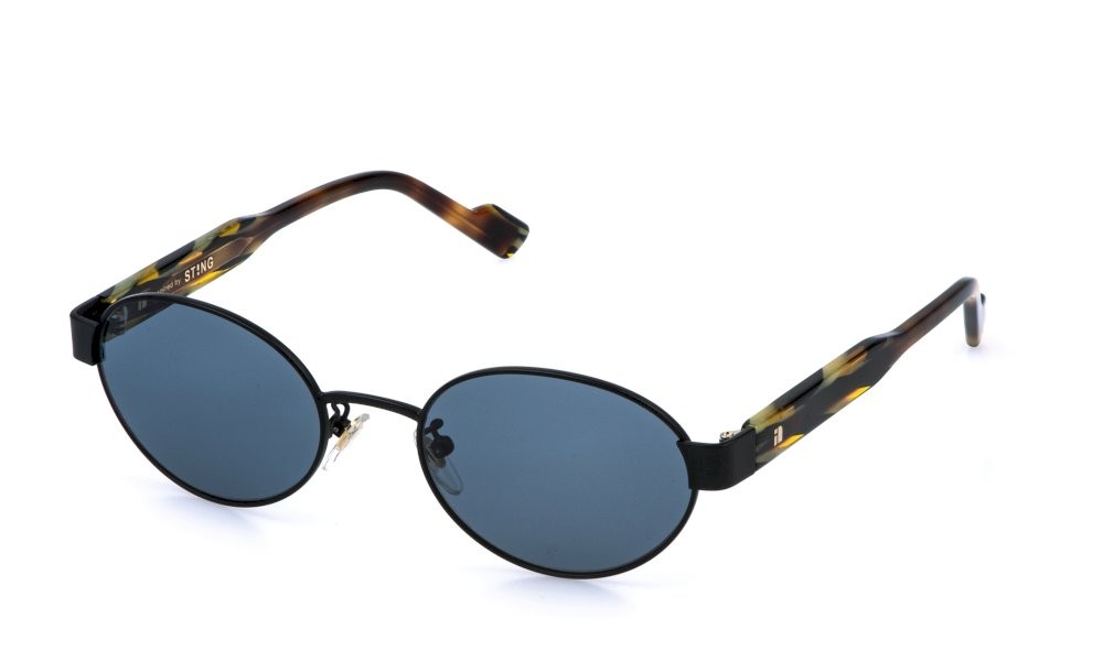 Occhiali da sole Sting SST599 (0531) colore nero semilucido totale lenti blue