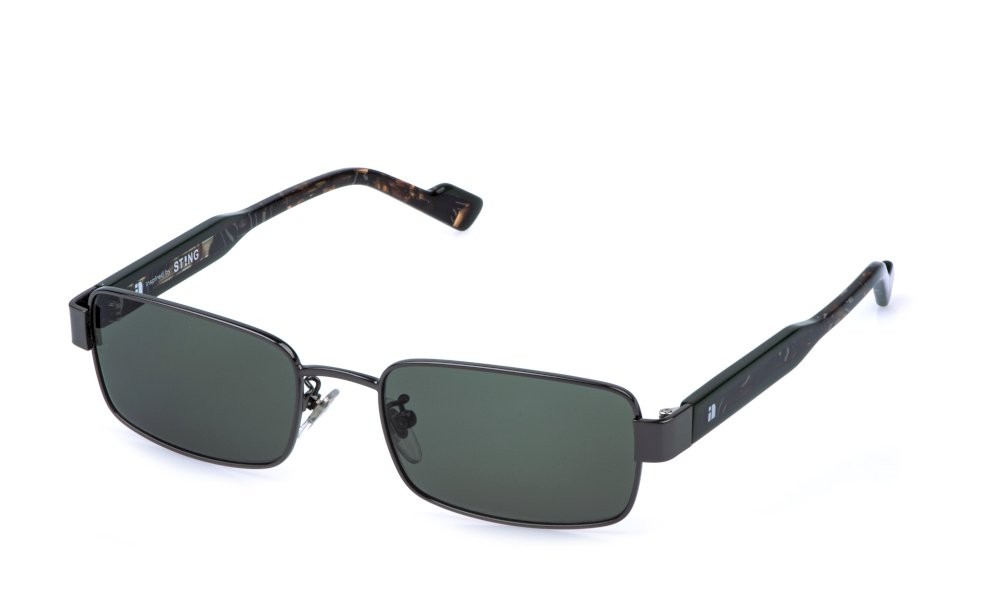 Occhiali da sole Sting SST600 (0568) colore bachelite lucida totale lenti green