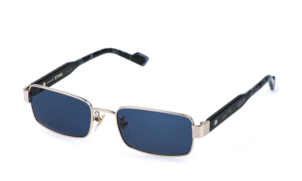 Occhiali da sole Sting SST600 (300Y) colore oro rose' lucido lenti blue