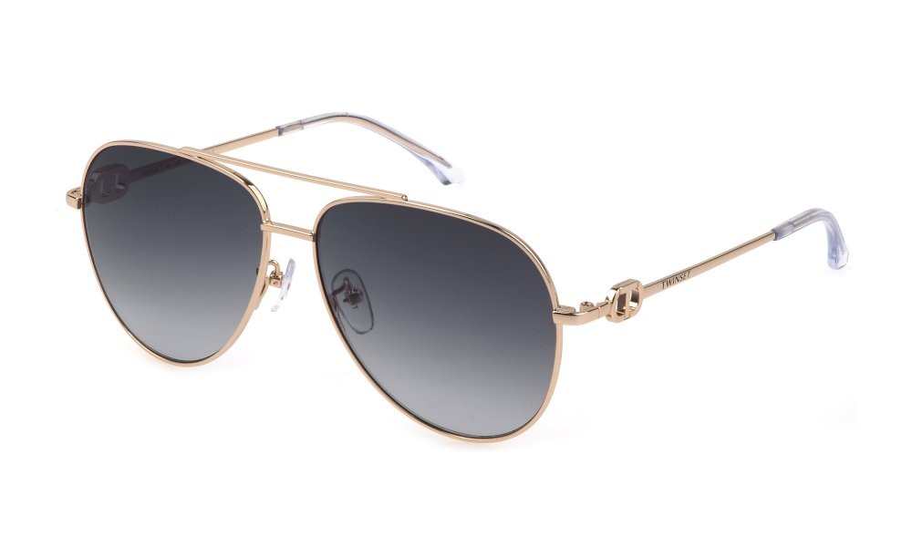 Sonnenbrillen Twinset STW005 (0300) farbe oro rosè lucido totale gläser smoke grad.