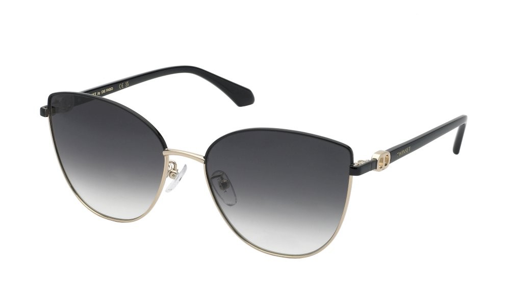 Sonnenbrillen Twinset STW025 (0301) farbe oro rosè lucido c/parti nero lucido gläser smoke gradient
