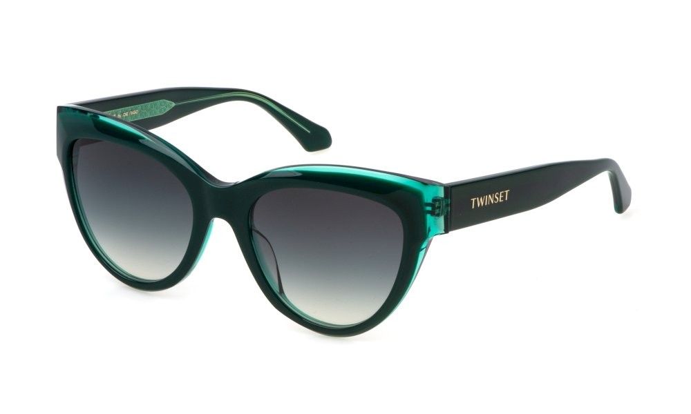 Sunglasses Twinset STW057 (09DA) color top verde+verde trasparente lucido lenses green