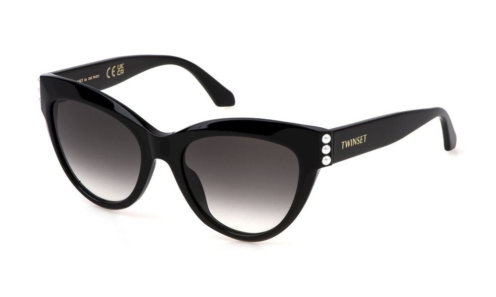 Sunglasses Twinset STW057V (0700) color nero lucido lenses smoke gradient