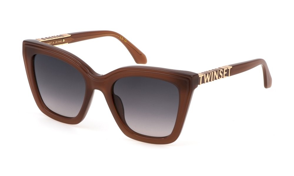 Sonnenbrillen Twinset STW059V (03G9) farbe rosa cipria opalino lucido gläser violet gradient pink