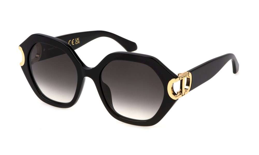 Sunglasses Twinset STW063 (0700) color nero lucido lenses smoke gradient