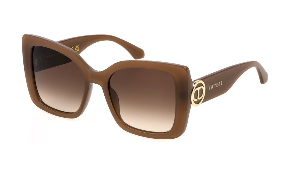 Sonnenbrillen Twinset STW064 (03G9) farbe rosa cipria opalino lucido gläser brown gradient brown