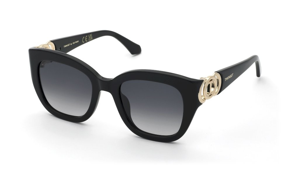 Sunglasses Twinset STW065 (0700) color nero lucido lenses smoke gradient