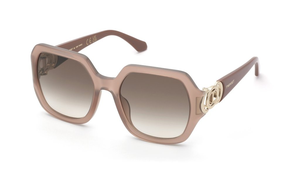 Sunglasses Twinset STW066 (06K7) color rosa opalino lucido lenses brown gradient brown