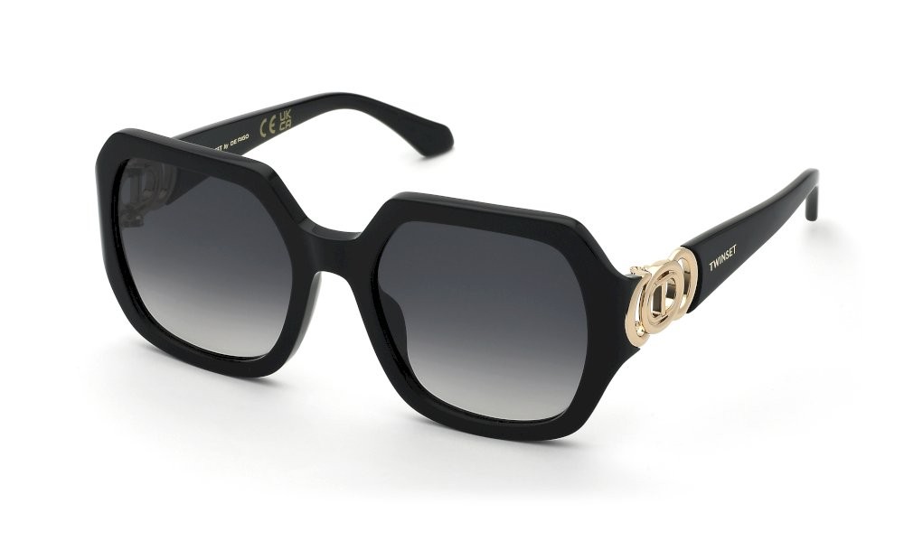 Sunglasses Twinset STW066 (0700) color nero lucido lenses smoke gradient