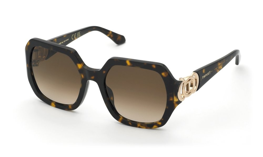 Sunglasses Twinset STW066 (0781) color avana marron-gialla lucida lenses brown gradient