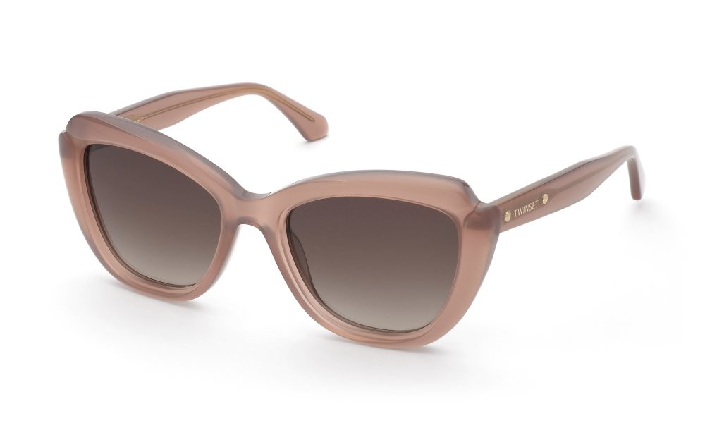Sunglasses Twinset STW069 (06K7) color rosa opalino lucido lenses brown gradient brown