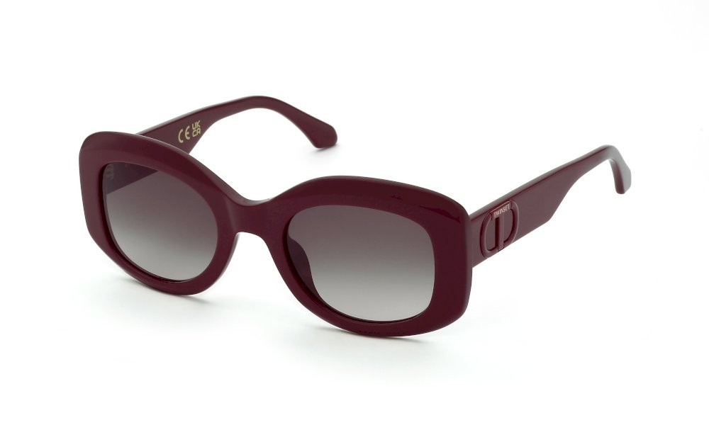 Sunglasses Twinset STW098 (08LA) color bordeaux lucido lenses brown gradient pink