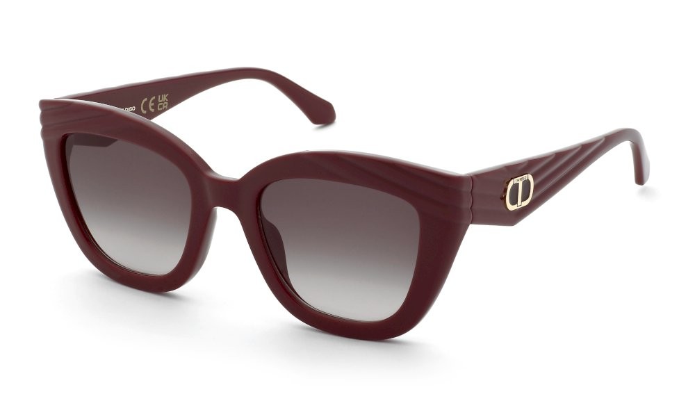 Sunglasses Twinset STW100 (08LA) color bordeaux lucido lenses brown gradient pink