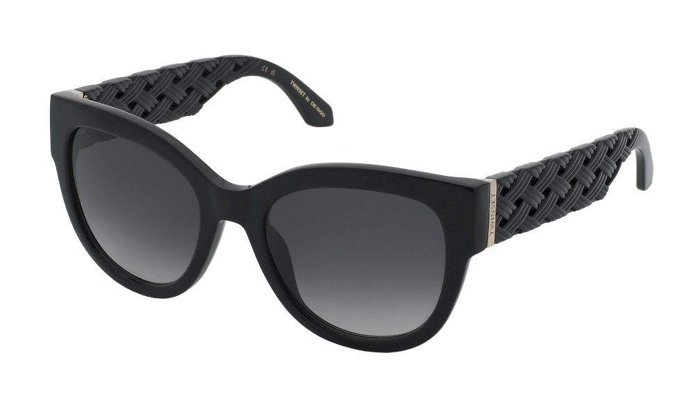 Sunglasses Twinset STW103 (0700) color nero lucido lenses smoke gradient