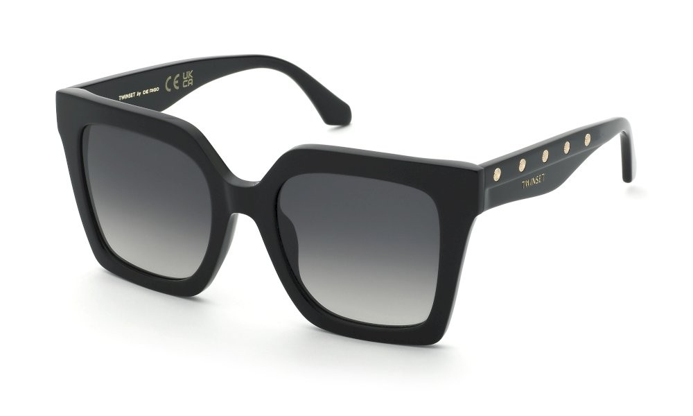 Sunglasses Twinset STW105 (0700) color nero lucido lenses smoke gradient